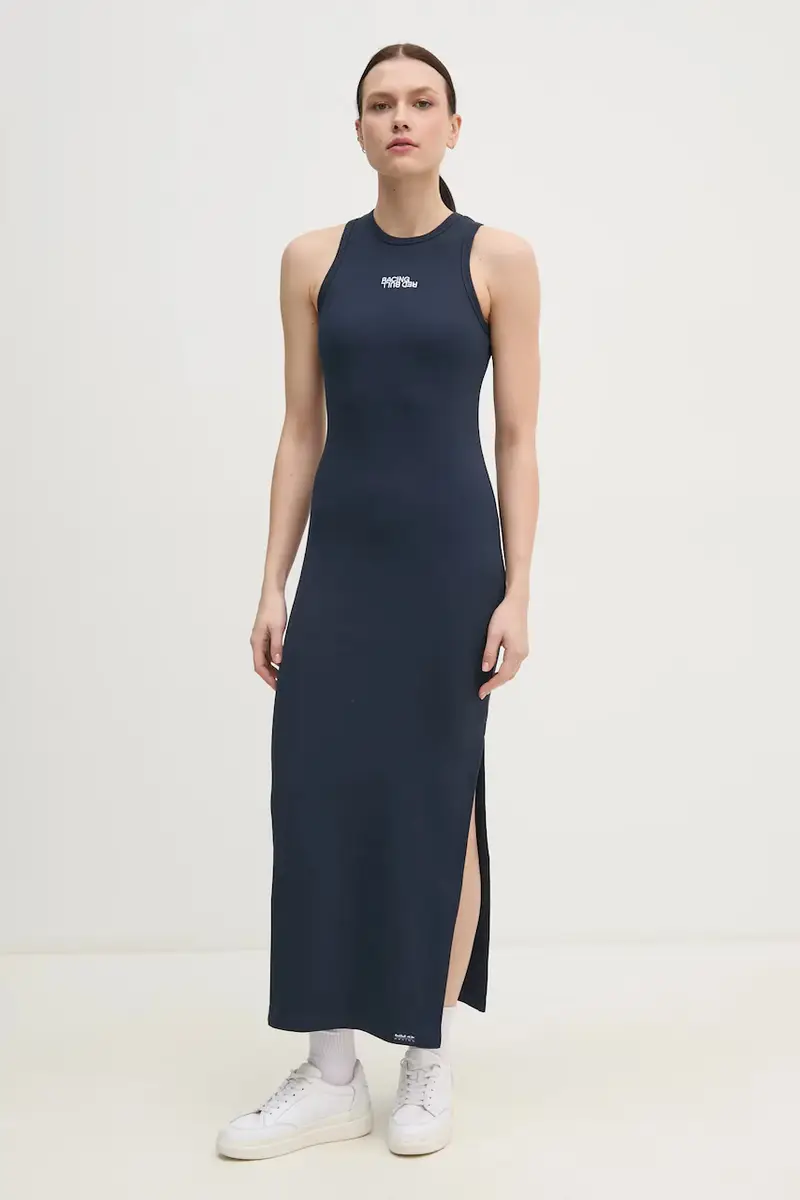 vestito LOGO RIB MAXI DRESS colore blu navy RL950003