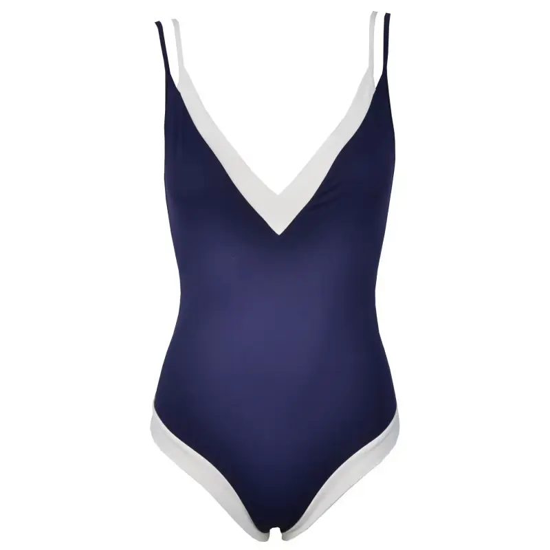 Costume da bagno intero basic con scollatura a V donna Red Point Antao