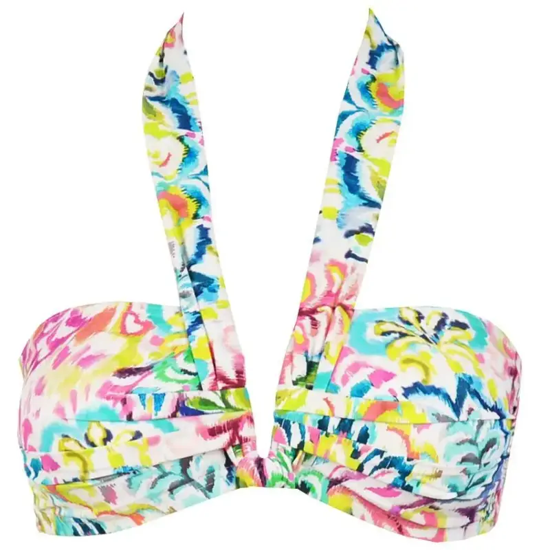 Top da bagno donna a collo a V Red Point Eira