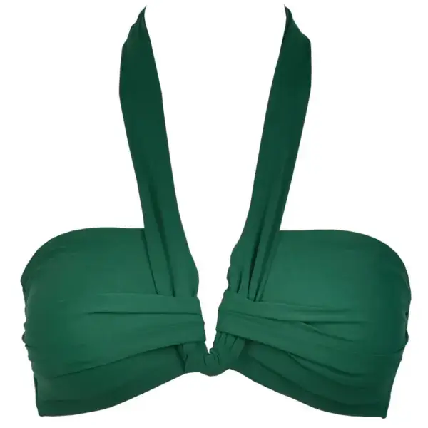 Top da bagno donna a collo a V Red Point Sali