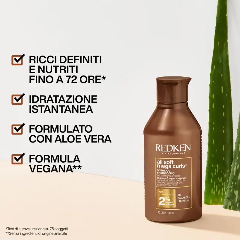 All Soft Mega Curls Shampoo - Shampoo capelli ricci, Capelli ricci, Capelli secchi miniatura 3