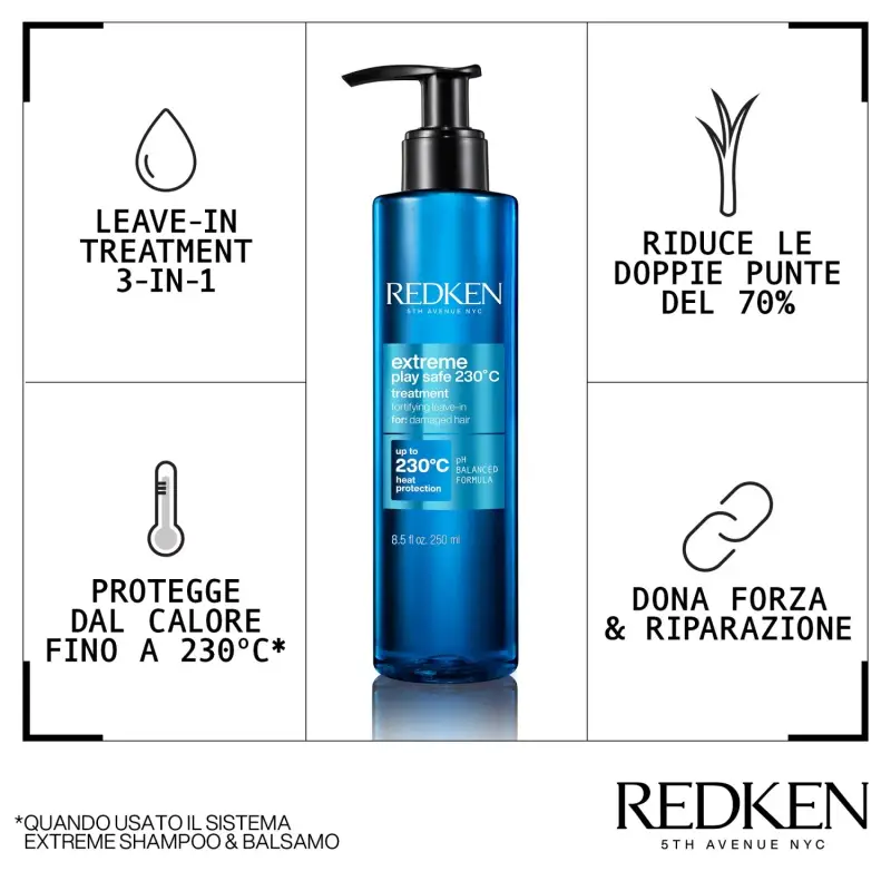 Extreme Play Safe 230°C Treatment - Styling e trattamento capelli miniatura 3
