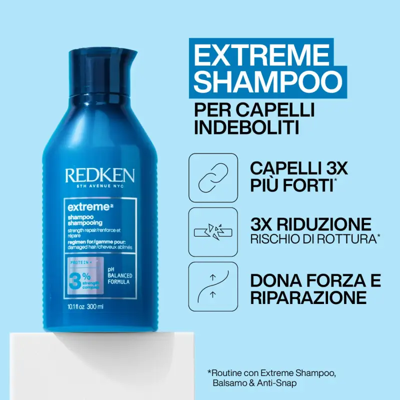 Extreme Shampoo - Shampoo riparatore, Capelli danneggiati miniatura 4