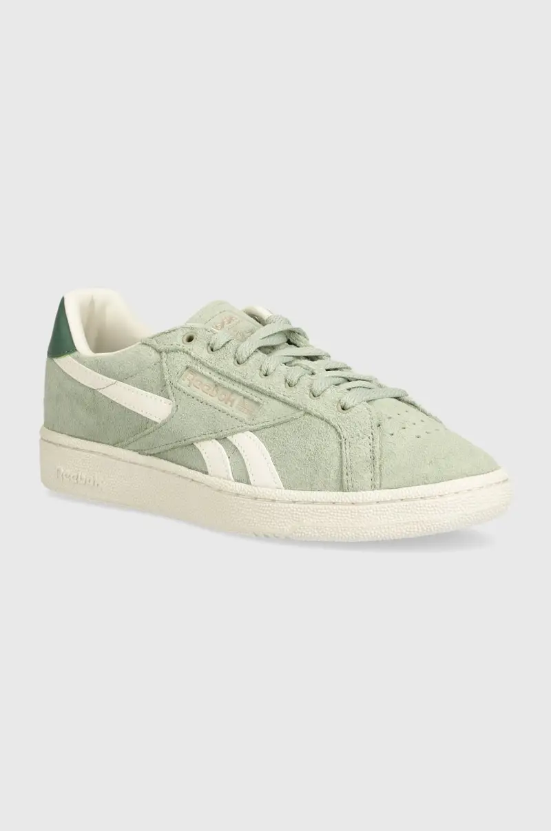 sneakers in camoscio CLUB C colore verde 100074642