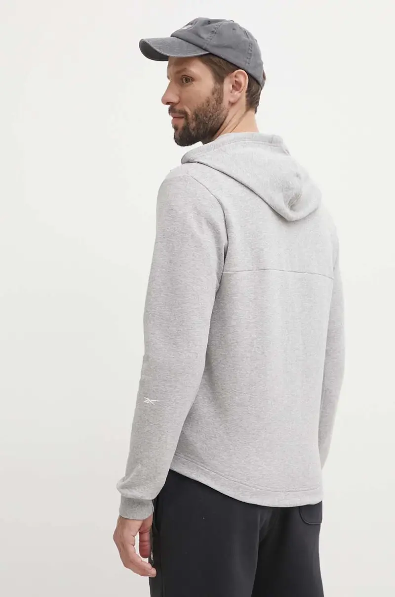 felpa Active Collective uomo colore grigio con cappuccio 100075605 miniatura 3