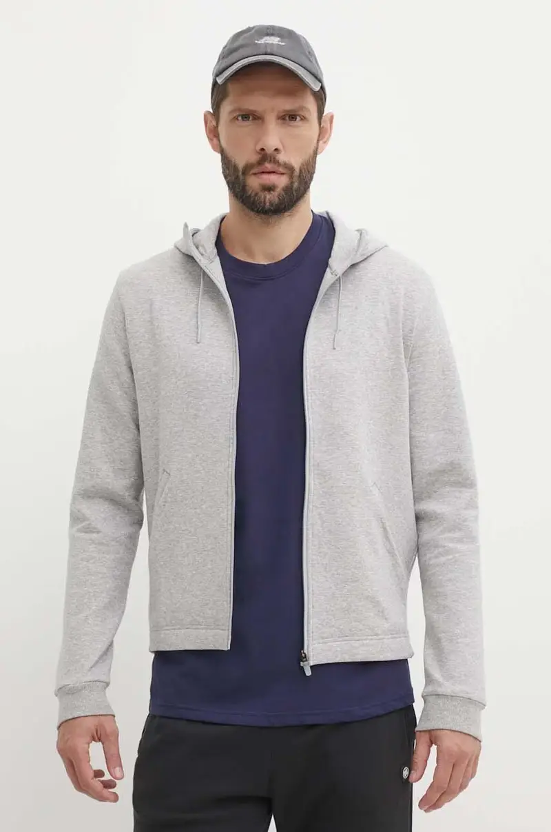 felpa Active Collective uomo colore grigio con cappuccio 100075605