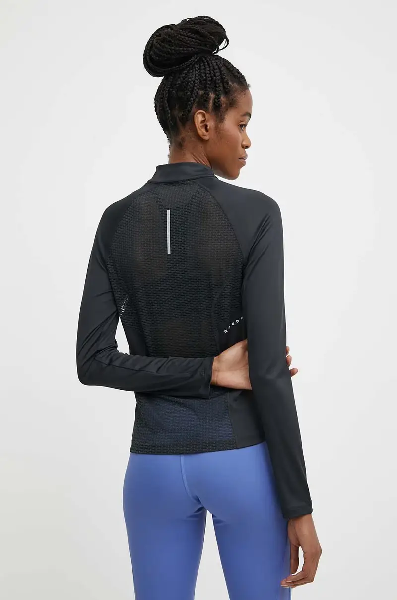 felpa da corsa colore nero 100075413 miniatura 3