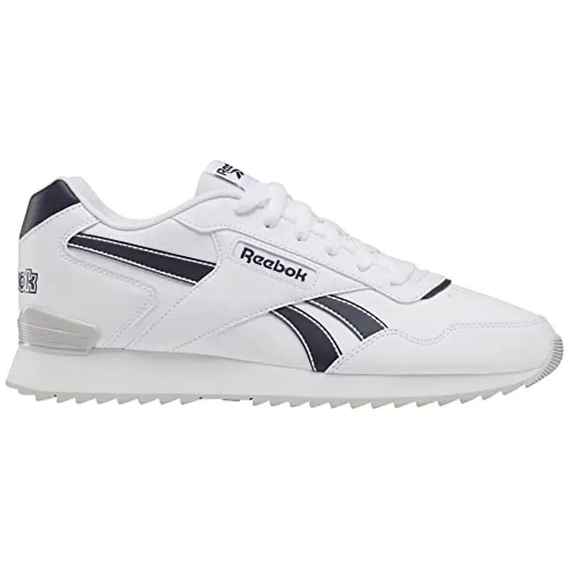 Reebok Glide Ripple Clip, Sneaker Unisex - Adulto, 6.5 Women/ 5 Men, Bianco Grigio Puro Blu Marino Vettoriale