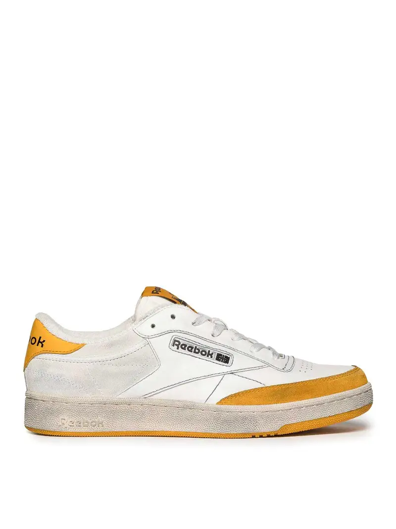 Sneaker club c in pelle vintage Bianco