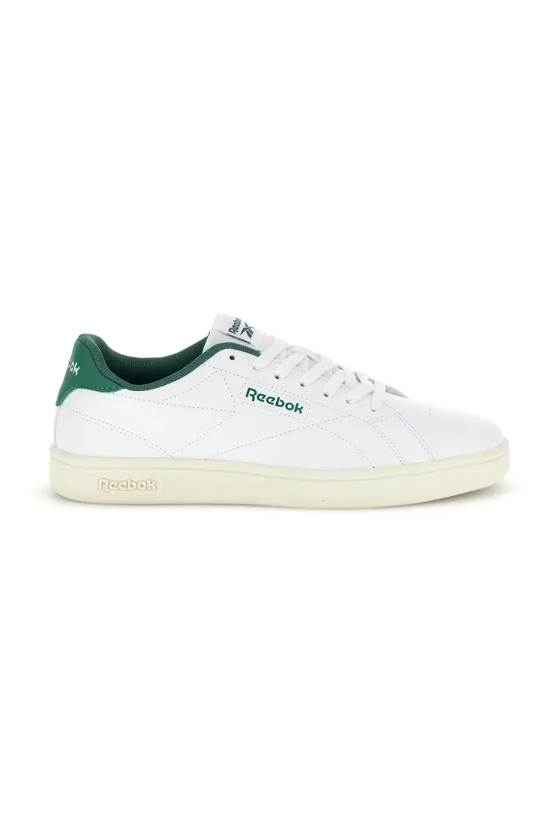 Sneakers bianche con dettagli verdi in pelle Reebok Court clean [BIANCO]