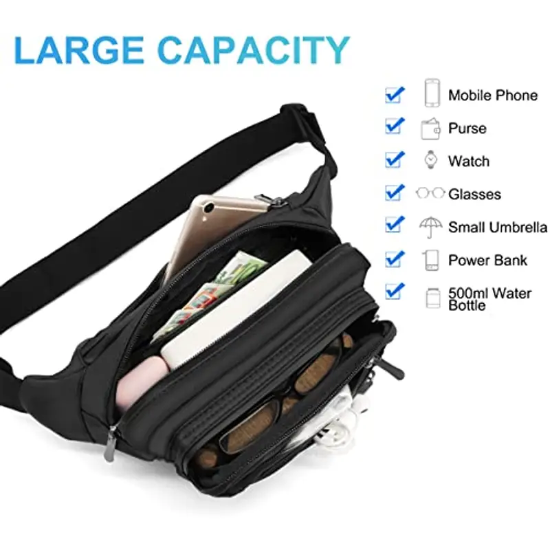 REETEE Marsupio Uomo Nero 1962686 miniatura 3