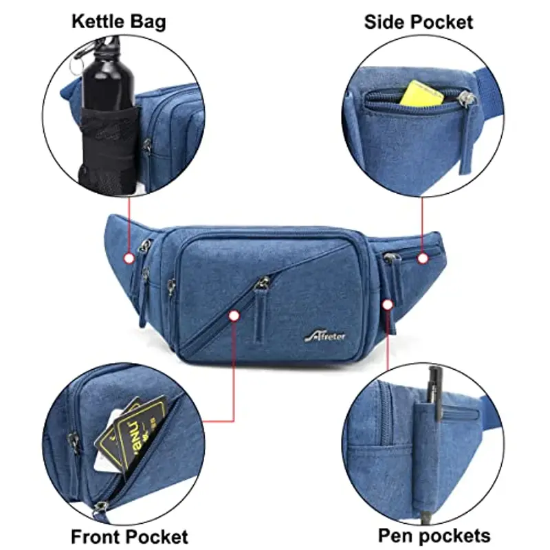 REETEE Marsupio Uomo Blu 1962688 miniatura 3