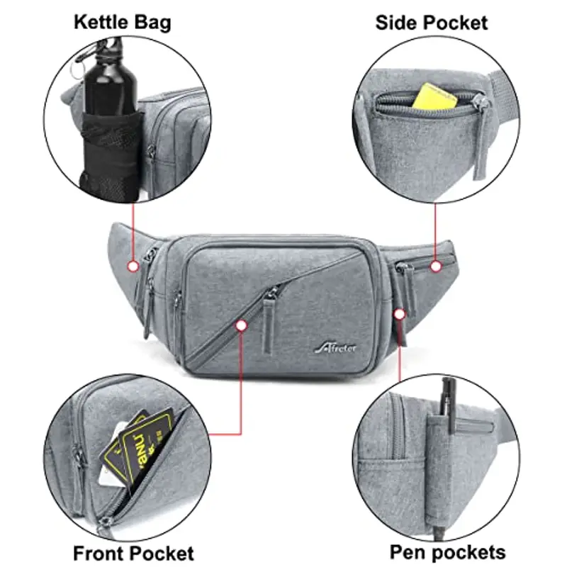 REETEE Marsupio Uomo Grigio 1962690 miniatura 3