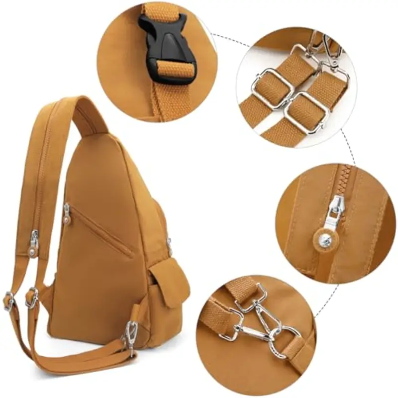 REETEE Zaino Monospalla Impermeabile Uomo Donna Sling Bag Borsa Monospalla Piccole Borse Petto Borsa Crossbody per miniatura 3