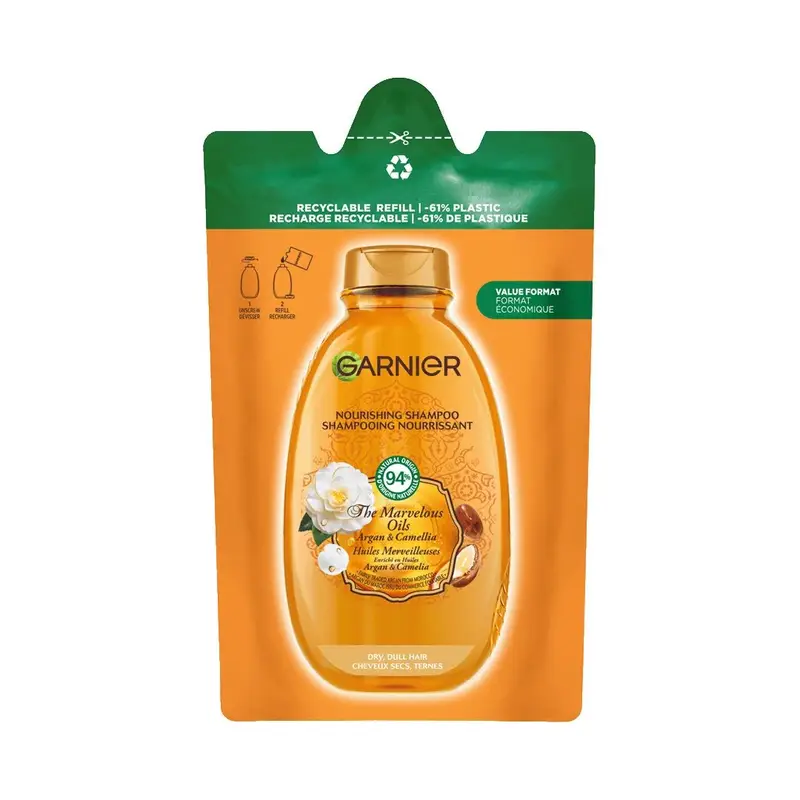 Refill Garnier - Nourishing Shampoo Argan & Camelia 250 ml