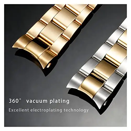 REFKIT Cinturino for Rolex for Submariner for Daytona Cinturino for Orologio da Uomo con Bordo ad Arco in Acciaio miniatura 2