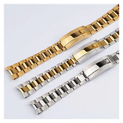 REFKIT Cinturino for Rolex for Submariner for Daytona Cinturino for Orologio da Uomo con Bordo ad Arco in Acciaio miniatura 3