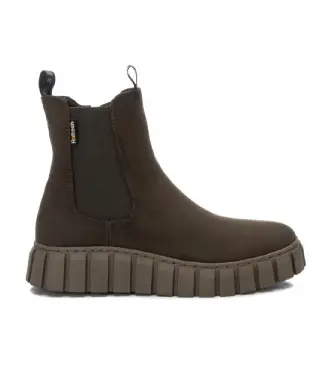 per donna 17024903-KAKI Stivali 170249 marrone verdastro (36), Basso, 1 a 3 cm, Cerniera, Casual