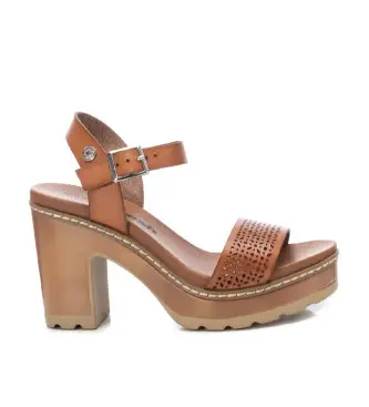 per donna 17077701-TAUPE Sandali classici marroni (37), Marrone, 8 a 10cm, Fibbia, Casual Pelle