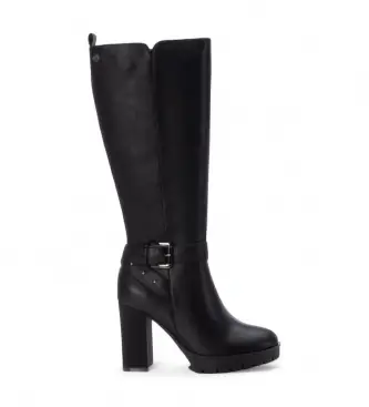 per donna 17092501-NEGRO Stivali 170925 neri (37), Nero, 8 a 10cm, Cerniera, Casual Pelle