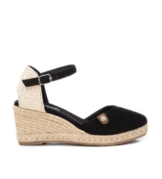 per donna 17188212-NEGRO Espadrillas in pelle 171882 nere (37), Nero, 5 a 8cm, Camoscio, Fibbia, Casual