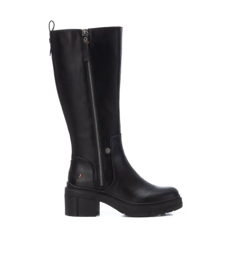 per donna 17199401-NEGRO Stivali 171994 neri (40), Nero, 3 a 5cm, Cerniera, Casual Pelle