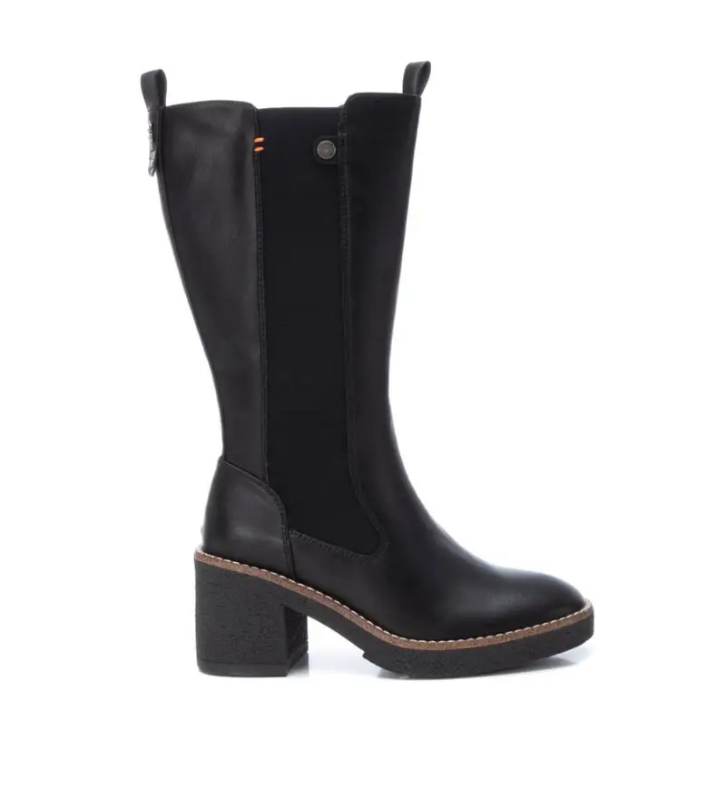 per donna 17200901-NEGRO Stivali 172009 neri (39), Nero, 5 a 8cm, Cerniera, Casual Pelle