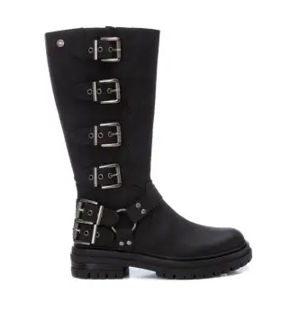 per donna 17223901-NEGRO Stivali 172239 neri (36), Nero, 1 a 3 cm, Cerniera, Casual Pelle
