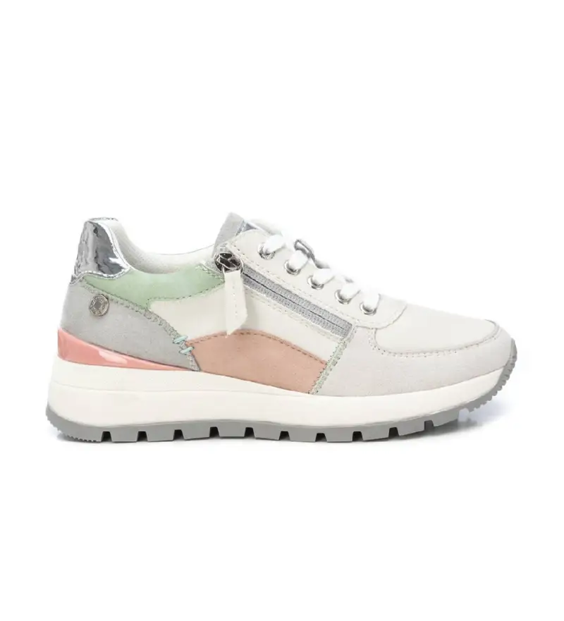 per donna. 17244602-HIELO Sneakers in pelle 172446 multicolor (37), Basso, Stringhe, Cerniera, Casual, Multicolore