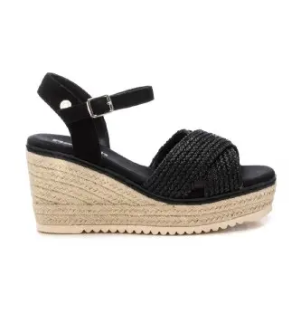 per donna 17265003-NEGRO Sandali 172650 neri (37), Nero, 8 a 10cm, Fibbia, Casual