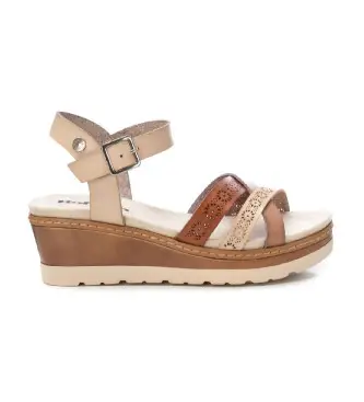 per donna 17268202-BEIGE Sandali 172682 beige (37), 5 a 8cm, Fibbia, Casual