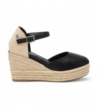 per donna 17278201-NEGRO Espadrillas 172782 nere (37), Nero, 5 a 8cm, Fibbia, Casual Pelle