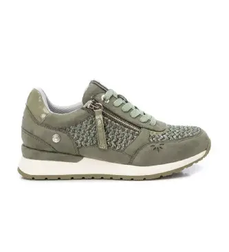 per donna 17279001-KAKI Scarpe da ginnastica 172790 verdi (38), Basso, Stringhe, Cerniera, Casual, Verde Pelle