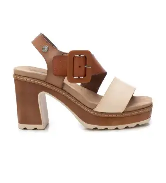 per donna 17284303-TAUPE Sandali 172843 tortora (37), 8 a 10cm, Fibbia, Casual Multicolore
