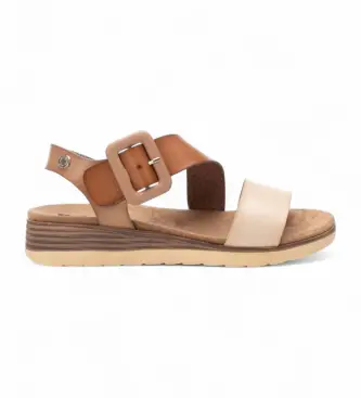 per donna 17284401-TAUPE Sandali 172844 tortora (37), 3 a 5cm, Fibbia, Casual Pelle
