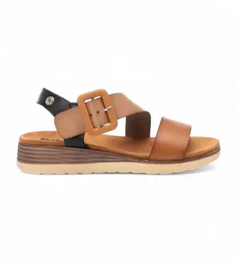 per donna 17284402-CAMEL Sandali 172844 marrone (37), 3 a 5cm, Fibbia, Casual