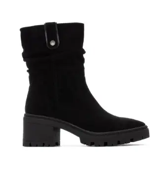 per donna 17302103-NEGRO Stivaletti 173021 neri (38), Nero, 3 a 5cm, Cerniera, Casual Pelle