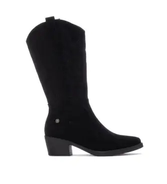 per donna 17308501-NEGRO Stivali 173085 neri (40), Nero, 3 a 5cm, Cerniera, Casual Pelle
