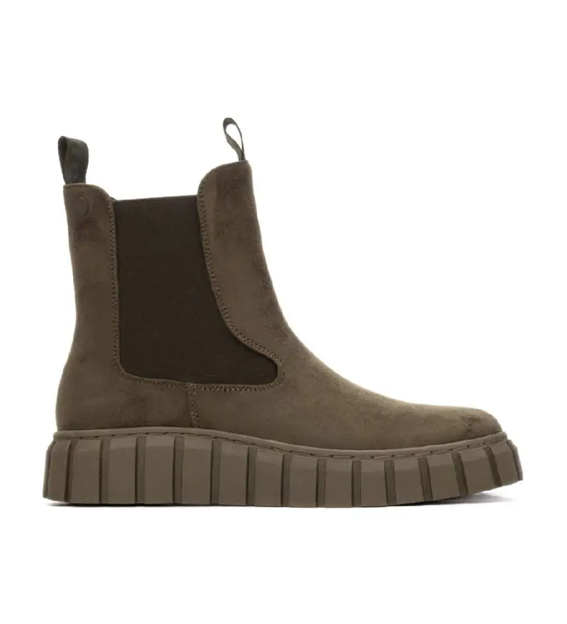 per donna. 17308804-KAKI Stivali 173088 verdi (37), Basso, Cerniera, Casual, Verde Pelle