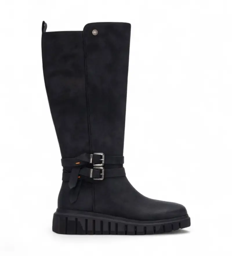 per donna. 17321201-NEGRO Stivali 173212 neri (37), Nero, 1 a 3 cm, Cerniera, Casual Pelle