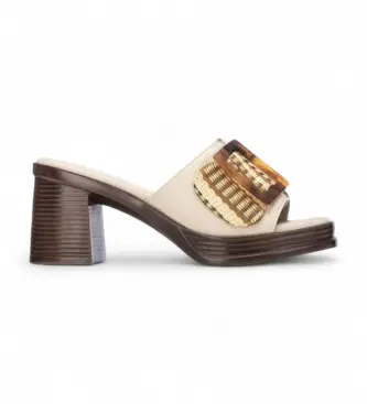 per donna 17502803-BEIGE Sandali beige 175028 (37), 5 a 8cm, Nessuno, Casual