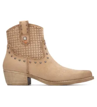 per donna 17504201-BEIGE Stivaletti beige 175042 (37), 3 a 5cm, Cerniera, Casual