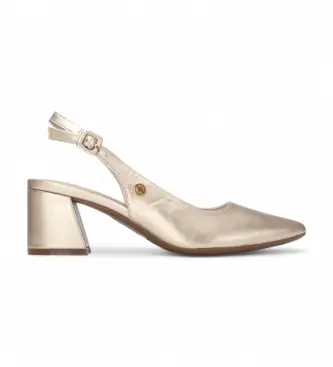 per donna 17508707-ORO Scarpe dorate 175087 (38), 3 a 5cm, Fibbia, Casual, Da sera