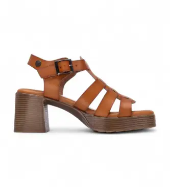 per donna 17509502-CAMEL Sandali 175095 marrone (37), 5 a 8cm, Fibbia, Casual