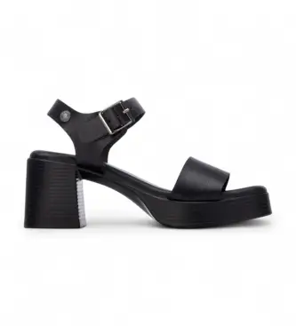 per donna 17509701-NEGRO Sandali 175097 neri (37), Nero, 5 a 8cm, Fibbia, Casual