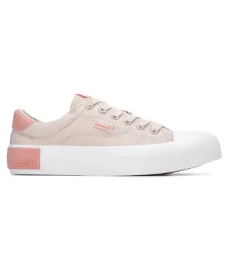 per donna 17511002-BEIGE Sneakers beige 175110 (37), Tessuto, Basso, Stringhe, Casual Marrone