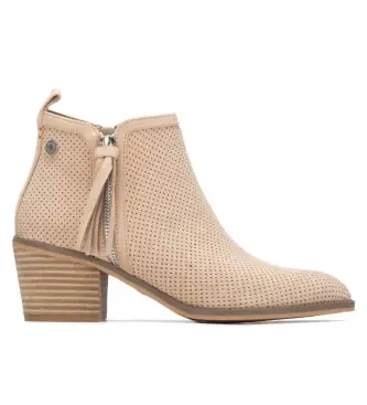 per donna 17515105-BEIGE Stivaletti beige 175151 (37), 3 a 5cm, Cerniera, Casual