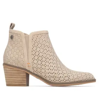 per donna 17515207-BEIGE Stivaletti beige 175152 (37), 3 a 5cm, Cerniera, Casual