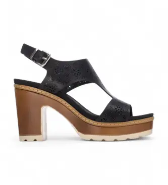 per donna 17516603-NEGRO Sandali 175166 neri (37), Nero, 5 a 8cm, Fibbia, Casual