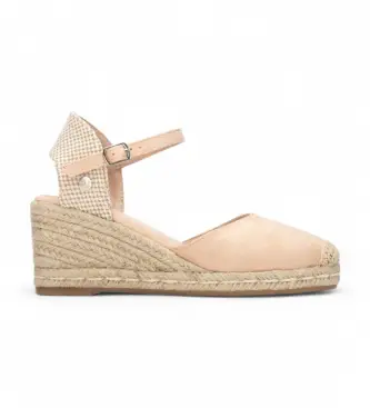 per donna 17521206-BEIGE Espadrillas 175212 beige (37), 5 a 8cm, Fibbia, Casual Marrone